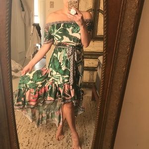 Palm Print Dress Maxi